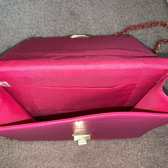 Pink Leather & Suede Envelope Bag - Picture 6 of 6